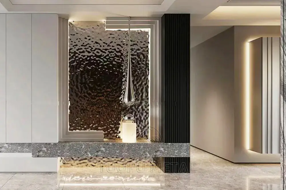 Applications of Water Ripple Stainless Steel Sheets- Wall