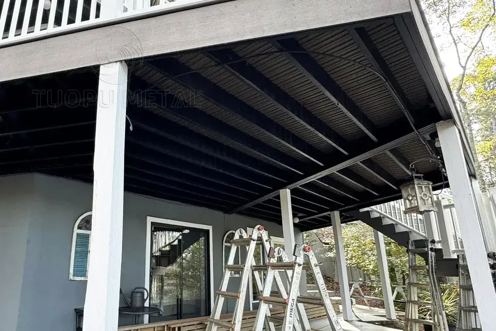 Before installing the aluminum deck ceiling